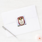 Owl op Rest Vierkante Sticker (Envelop)