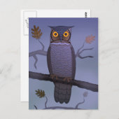 Owl op Tak Briefkaart (Voorkant / Achterkant)