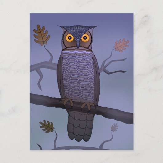 Owl op Tak Briefkaart (Voorkant)