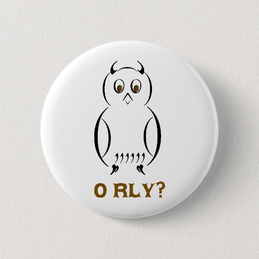 Owl O'Rly Ronde Button 5,7 Cm (Voorkant)