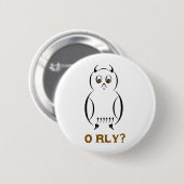 Owl O'Rly Ronde Button 5,7 Cm (Voorkant /achterkant)