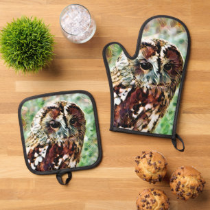 OWL OVENWANT & PANNENLAP SET
