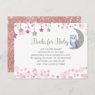 Owl over het Briefkaart van de Boeken van het Roze