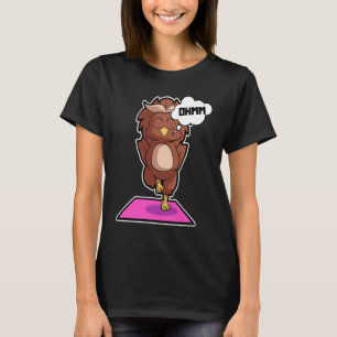 Owl Owl Yoga Poses Sport Gymnastics Ohmmm Heartbea T-shirt