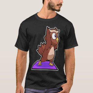 Owl Owl Yoga Poses Sport Gymnastics Ohmmm Heartbea T-shirt