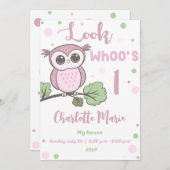 Owl Party Kaart (Voorkant / Achterkant)