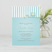 Owl Party/Shower Invitation Kaart (Staand voorkant)