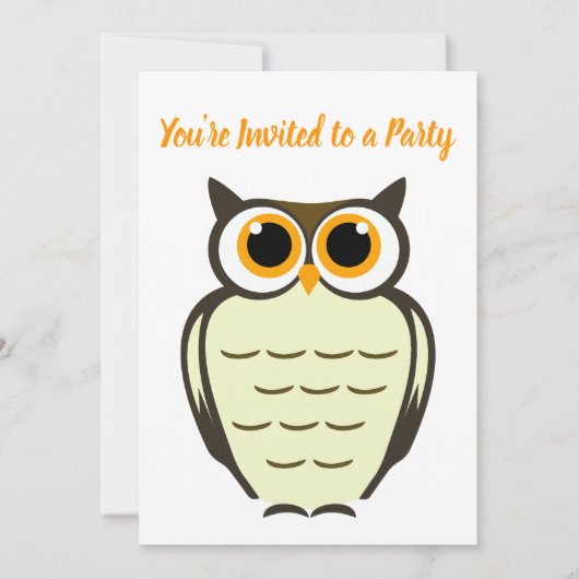 Owl Party Uitnodiging (Voorkant)