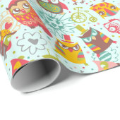 Owl Patroon Cadeaupapier (Rol Hoek)