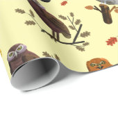 Owl Patroon Cadeaupapier (Rol Hoek)