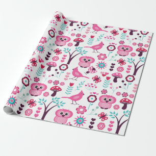 Owl Patroon Cadeaupapier