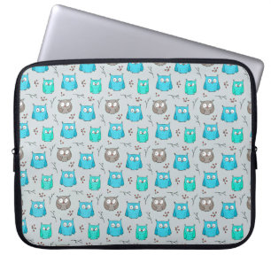 Owl patroon niet herhalend laptop sleeve