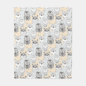 Owl patroondekens fleece deken (Voorkant)