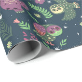 Owl patroonverlooppapier cadeaupapier (Rol Hoek)