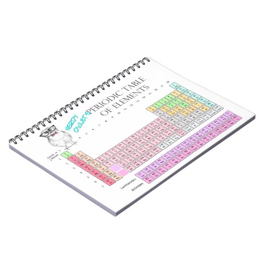 Owl Periodic table of elements Notebook Notitieboek (Linkerzijde)