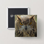 Owl Photo Square Pin Vierkante Button 5,1 Cm (Voorkant /achterkant)