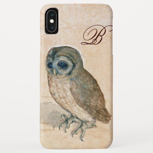 OWL, PIink, Sepia Monogram Case-Mate iPhone Case (Achterkant)