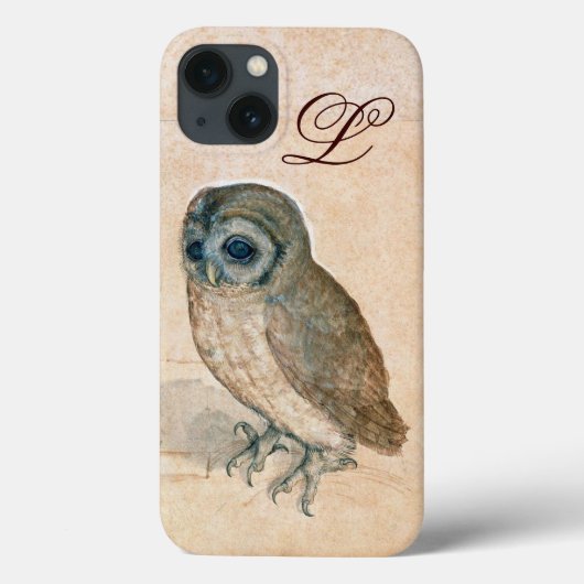 OWL, PIink, Sepia Monogram Case-Mate iPhone Case (Achterkant)