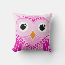 Owl Pillow: Cute Girl Owl Kussen