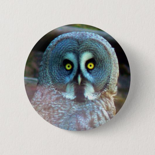 Owl Pin Ronde Button 5,7 Cm (Voorkant)