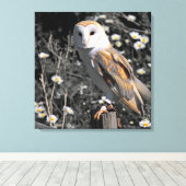 Owl Portret Canvas Afdruk (Insitu (Houten vloer))