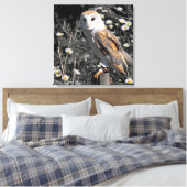 Owl Portret Canvas Afdruk (Insitu (Slaapkamer))