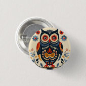 Owl Poster Ronde Button 3,2 Cm (Voorkant /achterkant)