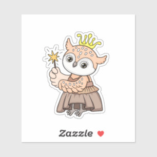Owl Princess Sticker