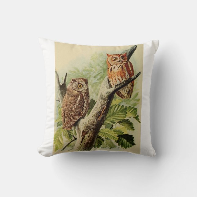 Owl Print  Kussen (Voorkant)