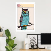 Owl-Print Poster (Thuiskantoor)