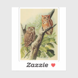 Owl Print Sticker