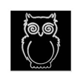 Owl Psychedelic Neon Light Button Zelfinktende Stempel (Design)