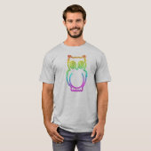 Owl Psychedelic Neon Light Tshirt (Voorkant volledig)