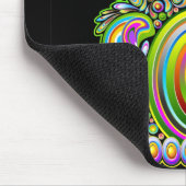 Owl Psychedelic Popart Mousepad Muismat (Hoek)