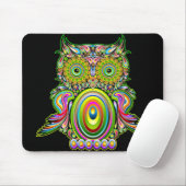 Owl Psychedelic Popart Mousepad Muismat (Met muis)