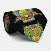 Owl Psychedelic Popart Tapestry Magnet Bottle Open Stropdas (Opgerold)