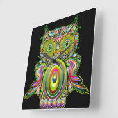Owl Psychedelic Popart Wall klok (Hoek)