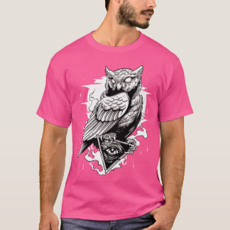Owl Pyramid Secret Illuminati Owl Conspiracy Shi T-shirt