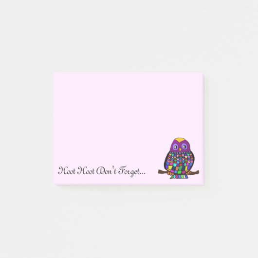 Owl Rainbow Post-it® Notes (Voorkant)