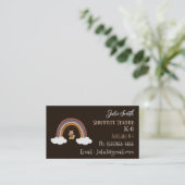 Owl Rainbow Sous-enseignant Carte de visite standa (Debout devant)