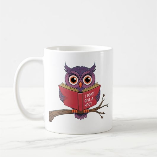 Owl Reading Koffiemok (Links)