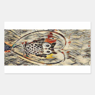 Owl Rechthoekige Sticker