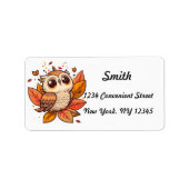 Owl Return Address Label (Voorkant)