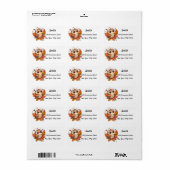 Owl Return Address Label (Full Sheet)