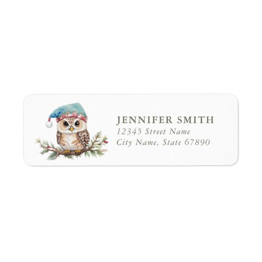 Owl Return Address Labels (Voorkant)
