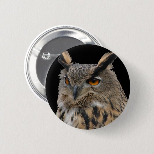 Owl Ronde Button 5,7 Cm (Voorkant /achterkant)
