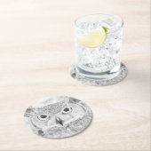 Owl Ronde Kartonnen Onderzetter (Insitu)