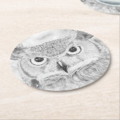 Owl Ronde Kartonnen Onderzetter (Gebogen)