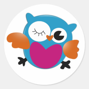 Owl Ronde Sticker