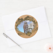 Owl Ronde Sticker (Envelop)